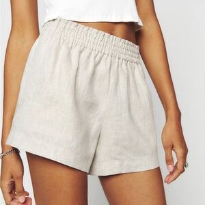 Reformation Mila Linen Shorts